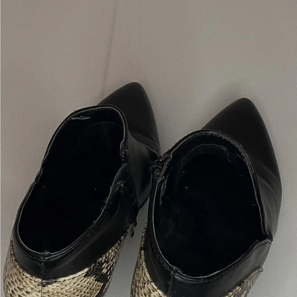 The Limited Black and Snake Print Ankle Boots - Picture 5 of 5